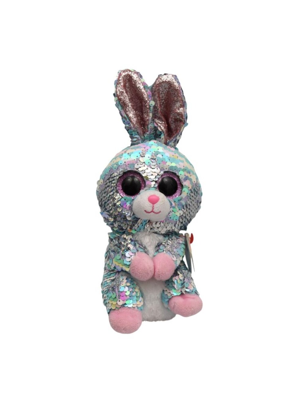 Ty Flippables Raindrop Bunny Plush With Iridescent Sequins 8" Stuffed Animal